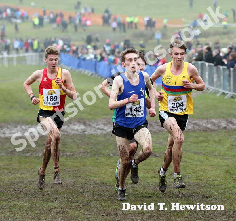 2014 Oliver James (North East) during the under-20 mens McCain World Cross Country Trials and Inter Counties.